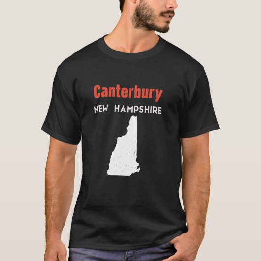 T-shirt New Hampshire USA State America Travel Canterbury (Devant)