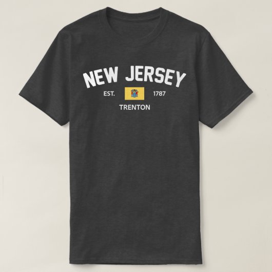 T-shirt New Jersey Collegiate Preppy (Design devant)