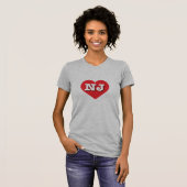 T-shirt New Jersey Red Heart - J'aime NJ (Devant entier)