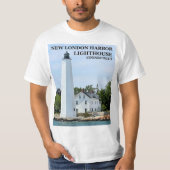 T-shirt New London Harbour Lighthouse CT double côté TShir (Devant)