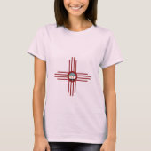 T-shirt New Mexico NM Zia Indian Symbole Cascade (Devant)