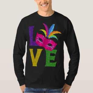 T-shirt New Orlean Carnival Pink Mask Party tenue Love Ma