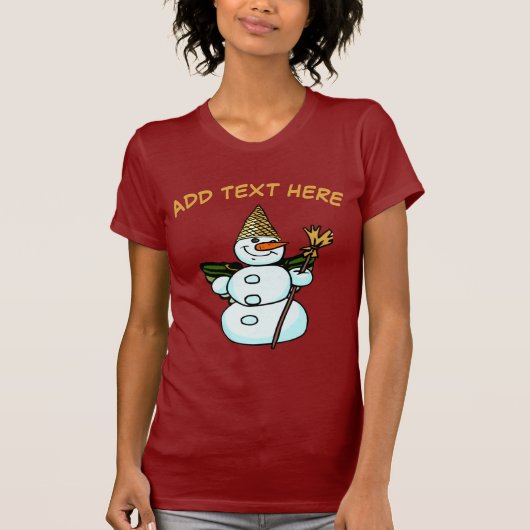 T-shirt New Orleans Christmas Snowman, personnalisation (Devant)