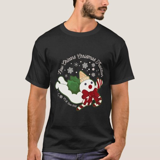 T-shirt New Orleans Mr Bingle Christmas Tradition Snowmen (Devant)