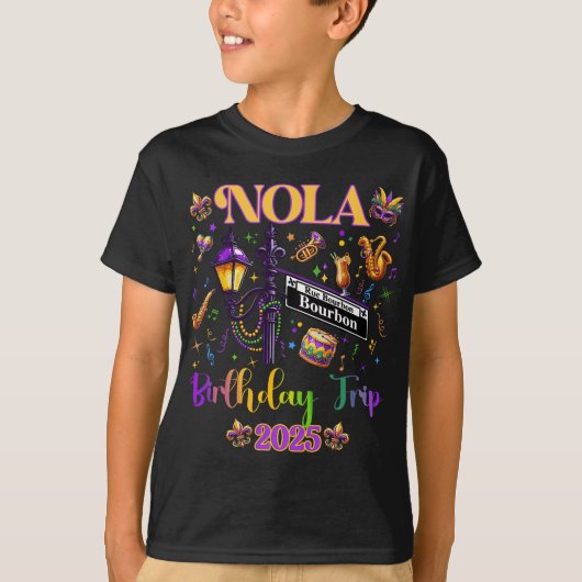 T-shirt New Orleans Nola 2025 Girls' Birthday Bachelorette (Devant)