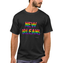 New Orleans Pride Rainbow Flag T Shirt