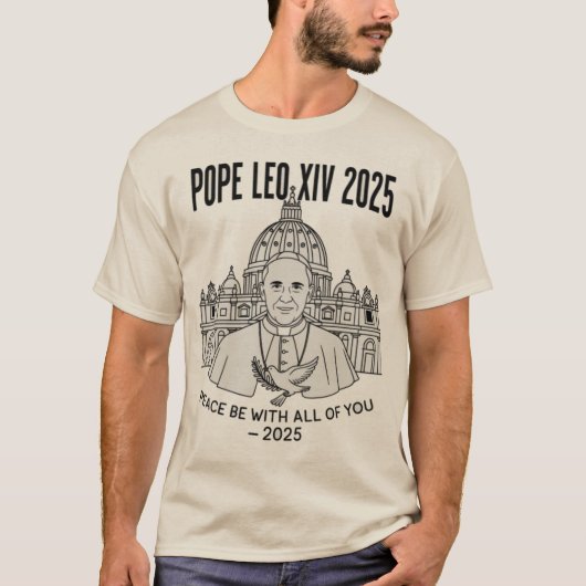 T-shirt New Pope Design T-Shirt, Soft Cotton Graphic Tee (Devant)