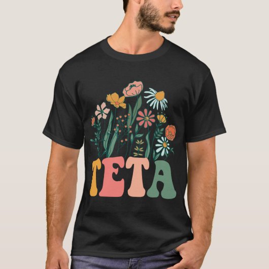 T-shirt New Teta Wildflower First Birthday &amp; Baby Show (Devant)