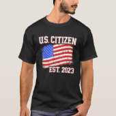 T-shirt New US citizen 2023 for citizenship with american  (Devant)