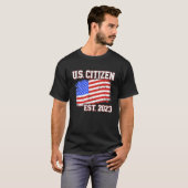 T-shirt New US citizen 2023 for citizenship with american  (Devant entier)