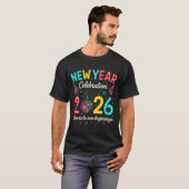 T-shirt New Year Celebration 2026 Disco Ball Matching Wint (Devant entier)