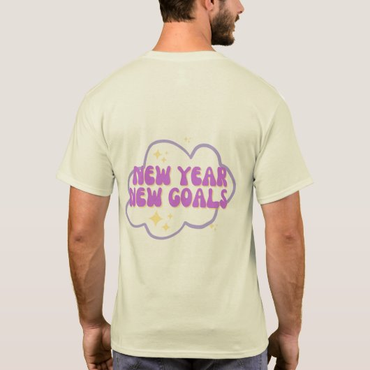T-shirt New year New Goals t shirt design  (Dos)