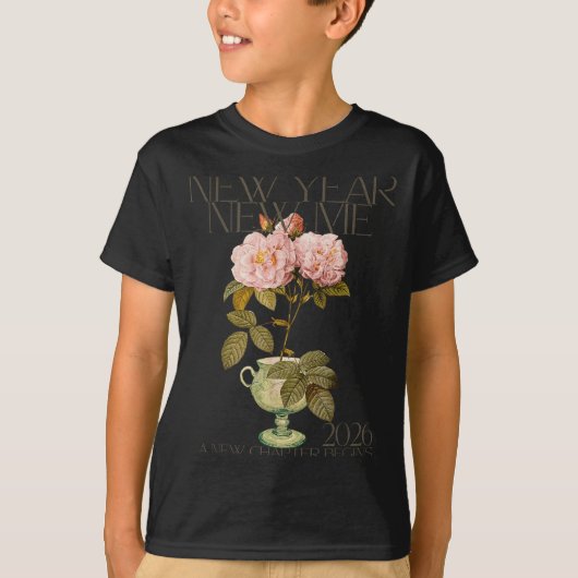 T-shirt New Year New Me 2026 Floral Aesthetic A New Chapte (Devant)