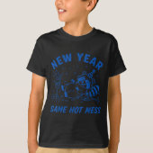 T-shirt New Year Same Hot Mess Raccoon Fun Party  (Devant)