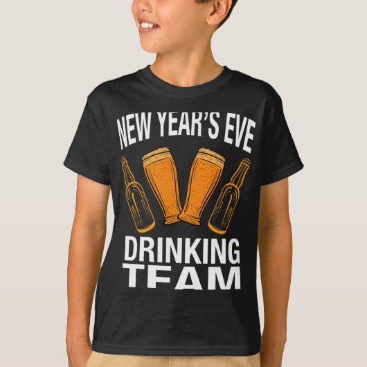 T-shirt New Year's Eve Drinking Team, Funny New Years Eve (Devant)