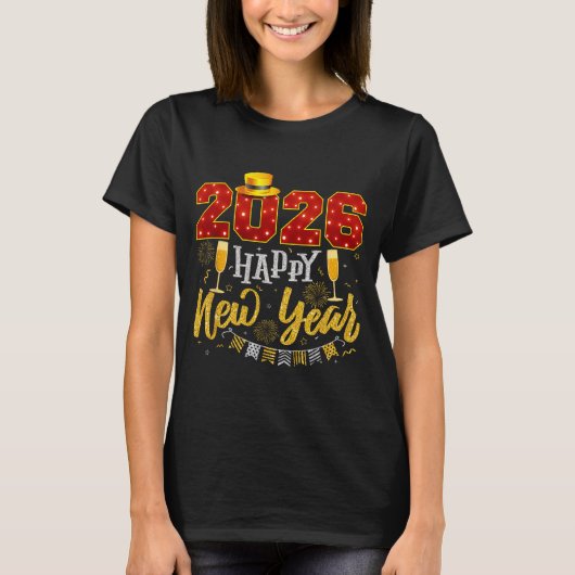 T-shirt New Years Eve Party 2026 Fireworks Happy New Year (Devant)
