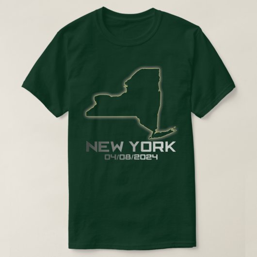 T-shirt New York America Astronomy Total Solar Eclipse 202 (Design devant)