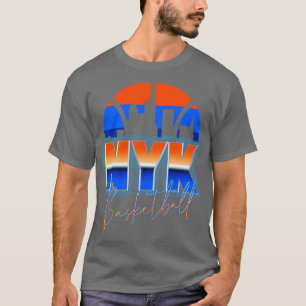 T-shirt New York Basketball Retro 90s Chrome Skyline