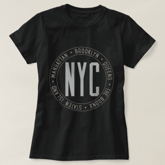 T-shirt New York Boroughs Five Boroughs NYC Lovers and Res (Design devant)
