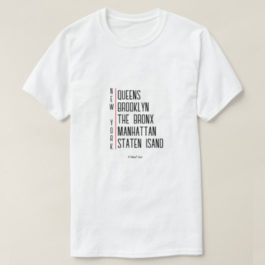 T-shirt New York (Boroughs) - Une chemise MisterP (Design devant)