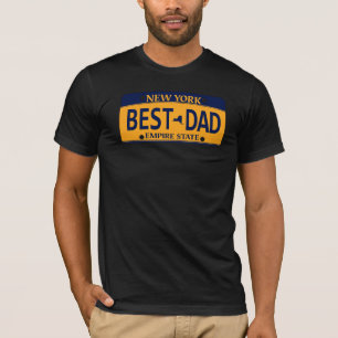 T-shirt New York City Cars Plaque Numéro, meilleur papa, p