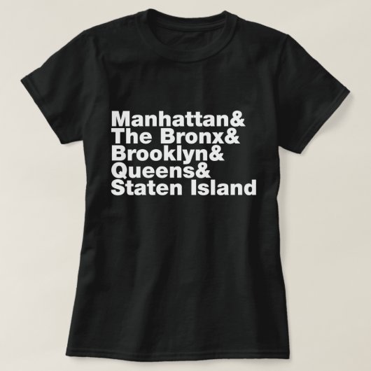 T-shirt ~ New York City de cinq villes (Design devant)
