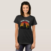 T-shirt New York City Manhattan City Skyline Statue o (Devant entier)