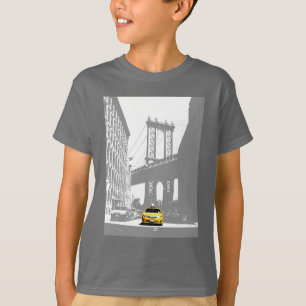 T-shirt New York City Nyc Brooklyn Yellow Taxi Kids Boys