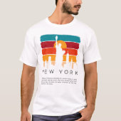 T-shirt New York City Skyline Style rétro (Devant)