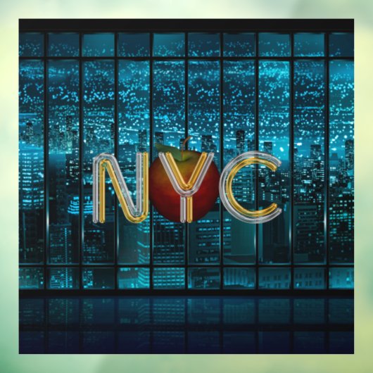 T-SHIRT New York City Window Cling Raamsticker (Vel 3)