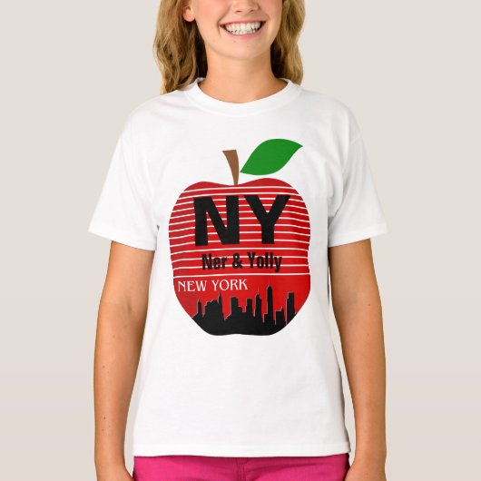 T-shirt New York Custom Noms La Grosse Pomme (Devant)
