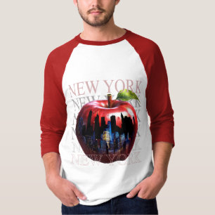 T-shirt New York La Grande Pomme Fruit Silhouette Ville