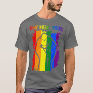 T-shirt New York LGBT Pride Mois LGBTQ Rainbow Flag Pour G
