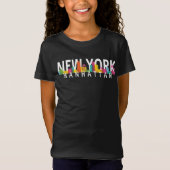 T-Shirt New York Manhattan skyline avec palmiers (Devant)