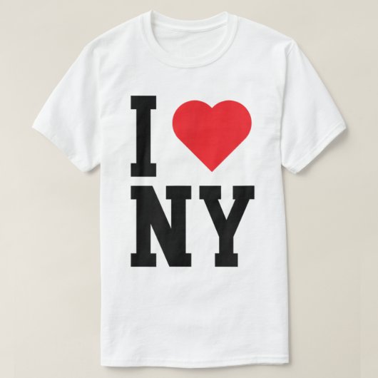 T-shirt New York NY Throwback Design Classique Coeur (Design devant)