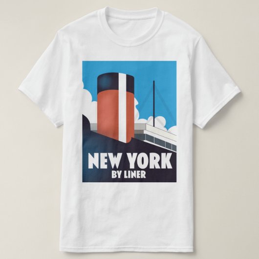 T-shirt New York par paquebot (Design devant)
