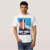 T-shirt New York par paquebot (Devant entier)