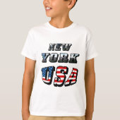 T-shirt New York Picture et USA Text (Devant)