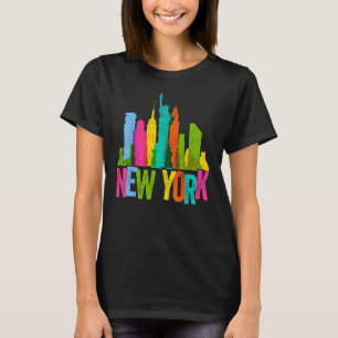 T-shirt New York Skyline Heartbeat Statue of Liberty I Lov