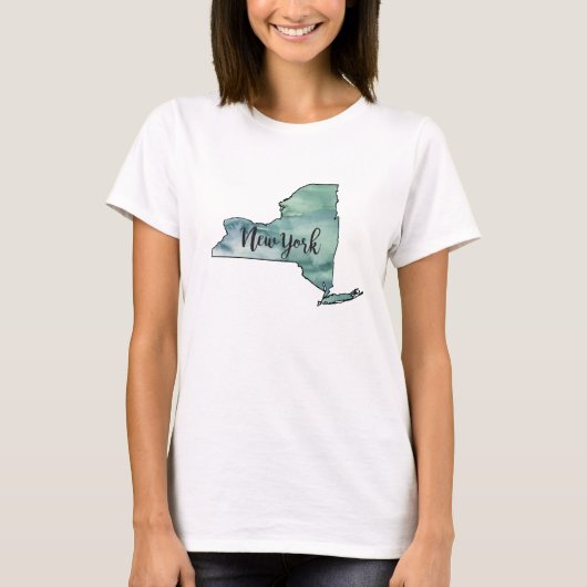 T-shirt New York State Map (Devant)