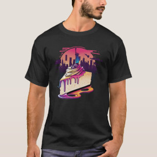 T-shirt New York Style Cheesecake Synthwave 80s Rétrowave