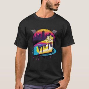 T-shirt New York Style Cheesecake Synthwave 80s Rétrowave