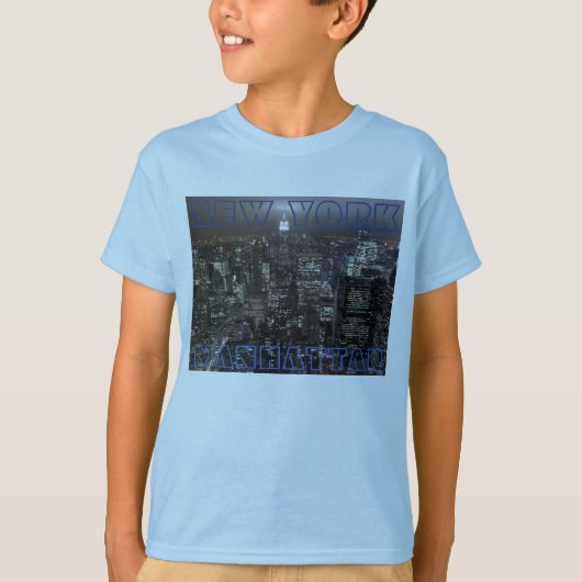 T-shirt New York Sweatshirt Kid's Custom NY Souvenir chemi (Devant)