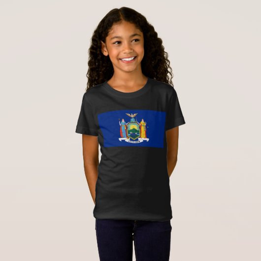 T-Shirt New York : The Empire State, Home Big Apple Flag (Devant entier)