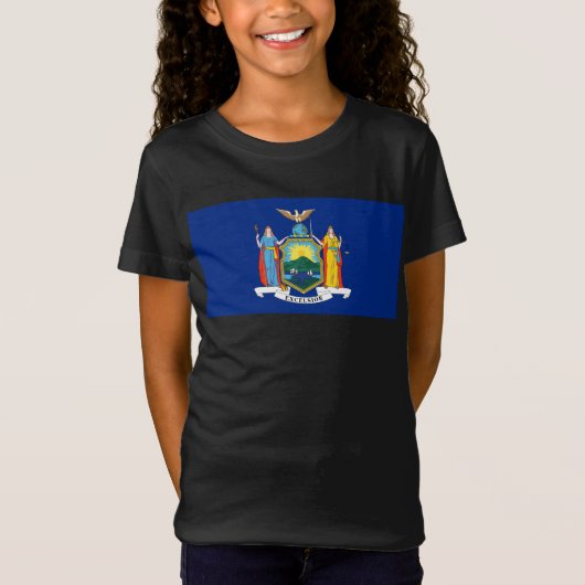 T-Shirt New York : The Empire State, Home Big Apple Flag (Devant)