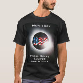 T-shirt New York USA Total éclipse solaire 8 avril 2024 (Devant)