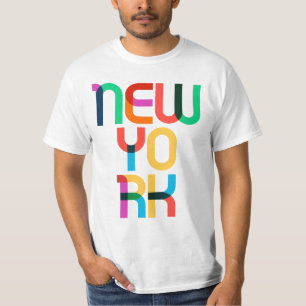 T-shirt New York Vintage Retro Pop Art coloré 80s Type