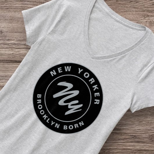 T-shirt New Yorker City Empire Stater Né Brooklyn Ny