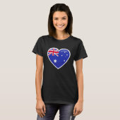 T-shirt New Zealand Flag Pocket Heart (Devant entier)