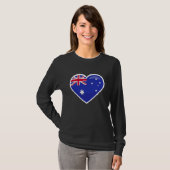 T-shirt New Zealand Flag Pocket Heart (Devant entier)